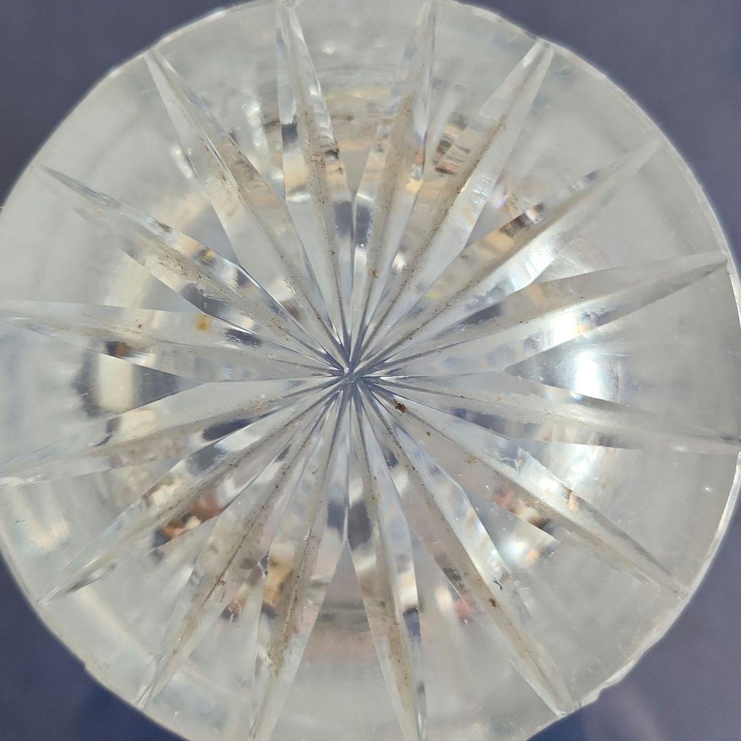 カットクリスタル 花瓶 　クリスタルグラス　レトロ　花瓶