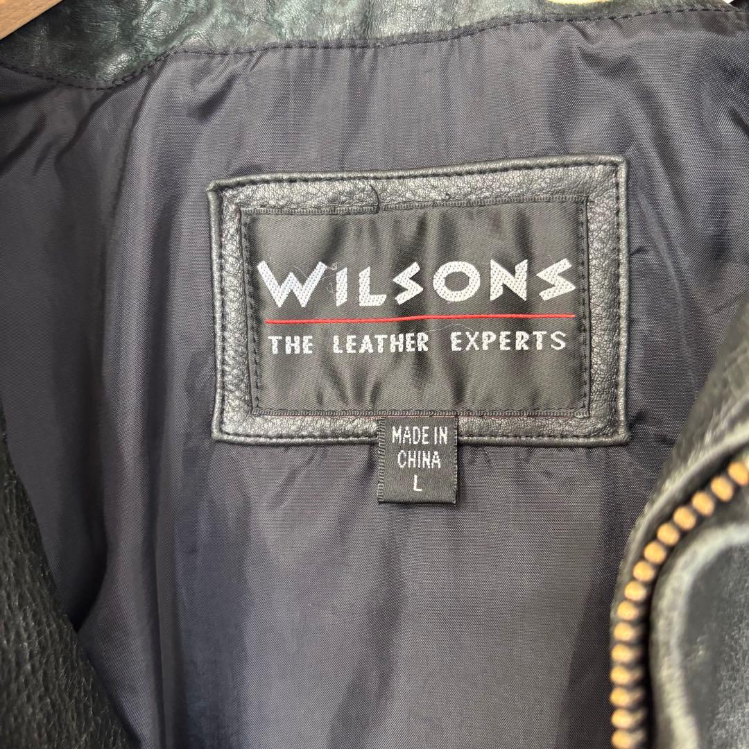 ウィルソンズ　レザージャケット　本革　トラッカー　アメリカ古着　L 2711