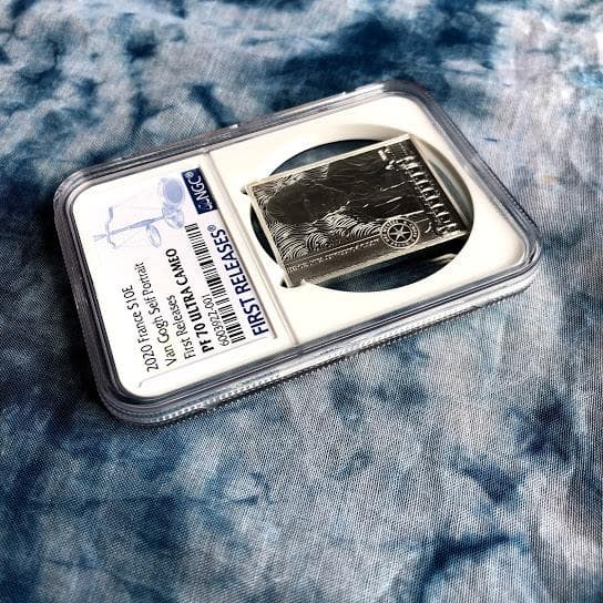 【希少】2020 フランス ゴッホ 記念 銀貨 PF70 UC COA付