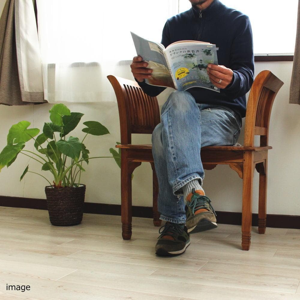 新品 チーク家具 無垢 デザインスツール カルティニチェア スツール 木製