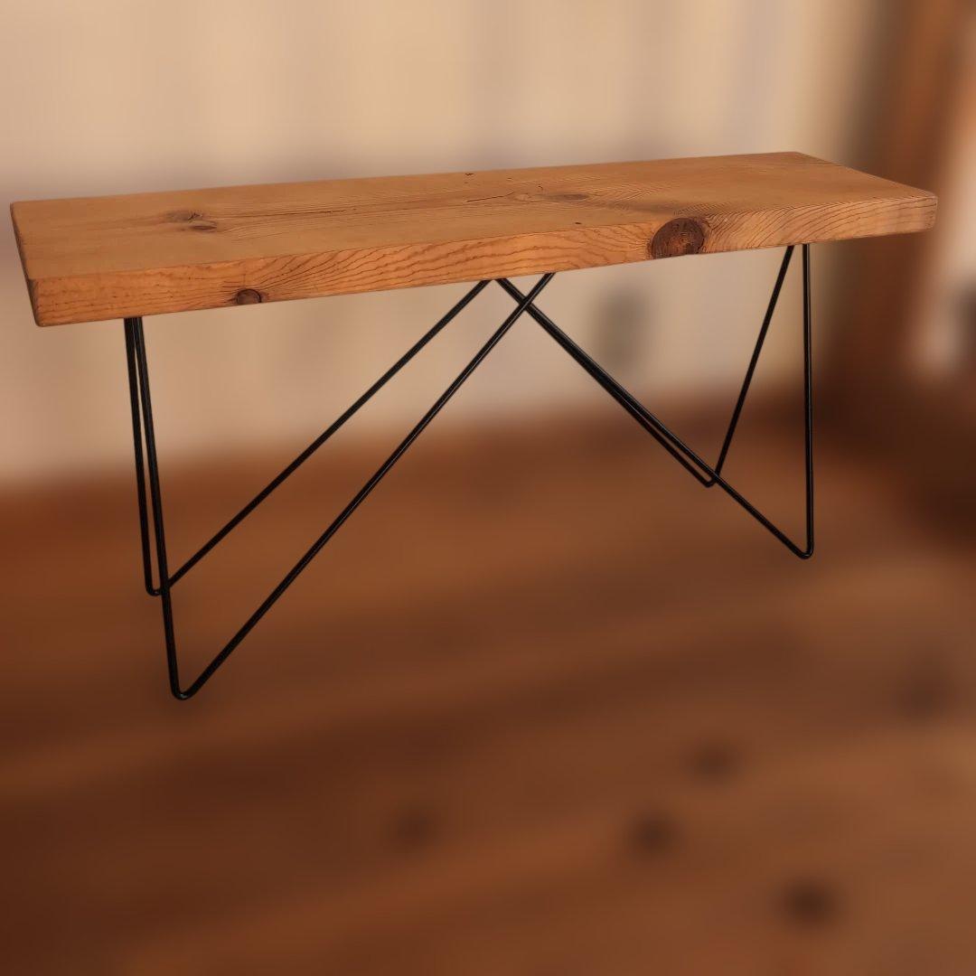 ナチュラルウッド ベンチ スチール脚 MADE BY SEVEN