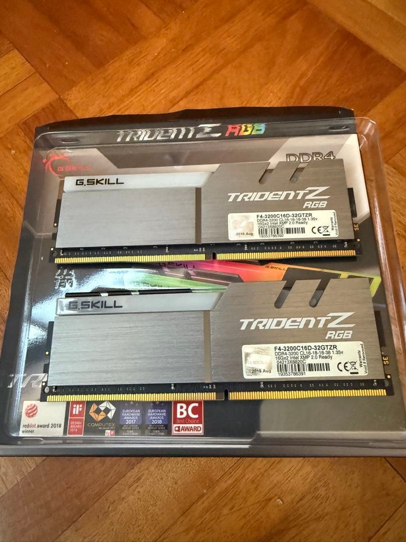 TRIDENTZ RGB F4-3200C16D-32GTZR 16GB×2枚