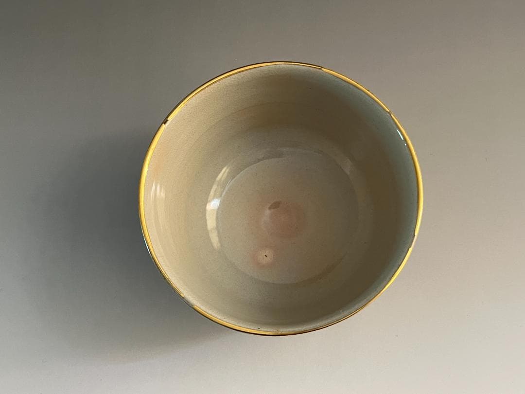 丹山作　春水の絵　茶碗　而妙斎書付　表千家　茶道具