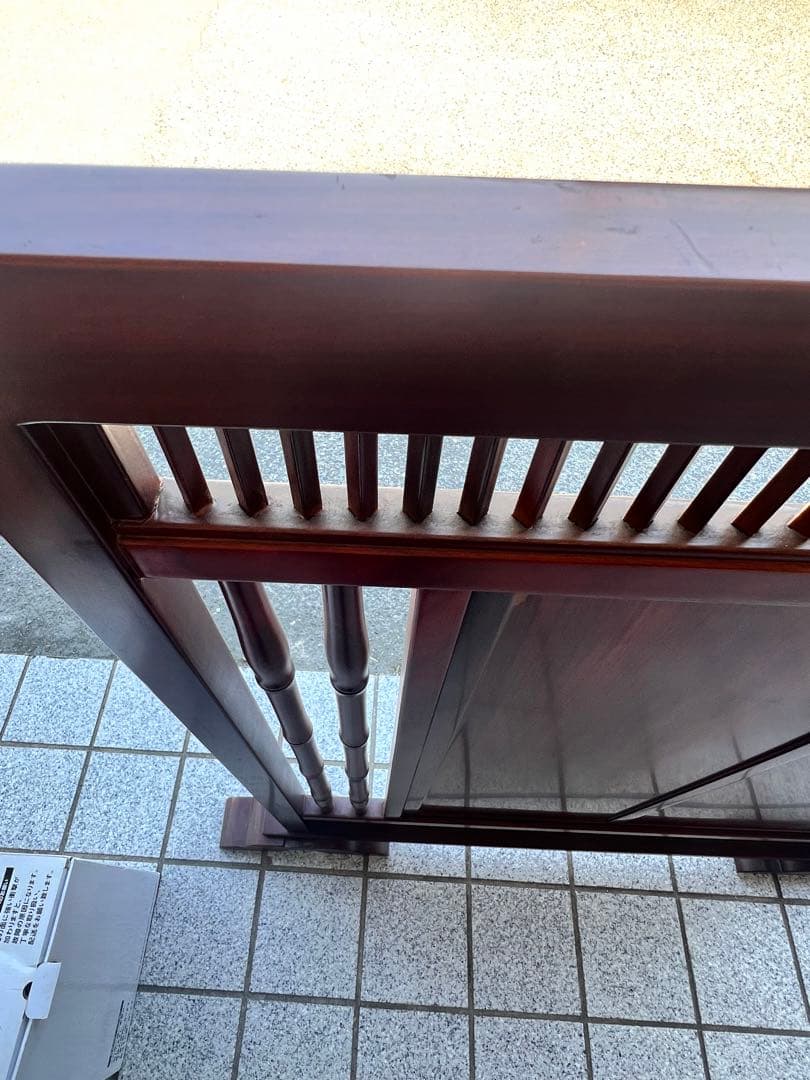 唐木 衝立 ついたて 透かし彫り インテリア アンティーク 目隠し 仕切り板