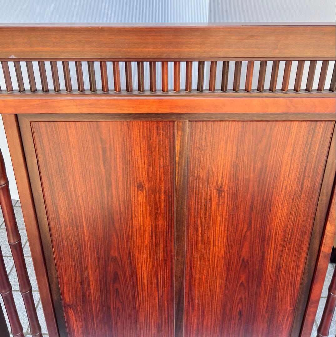 唐木 衝立 ついたて 透かし彫り インテリア アンティーク 目隠し 仕切り板