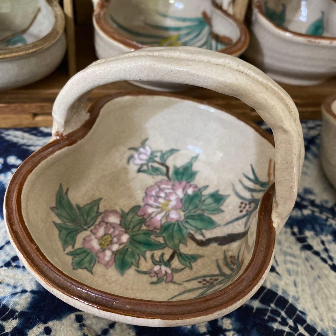 清水六兵衛　図変手付向付鉢　清六銘　希少