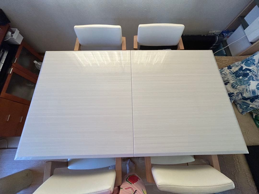 【なっち様⭐︎専用】シギヤマ家具⭐︎高級⭐︎伸長テーブル 白木目 北欧