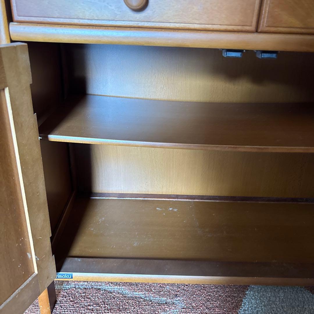カリモク　電話台　FAX台　キャビネット　昭和レトロ