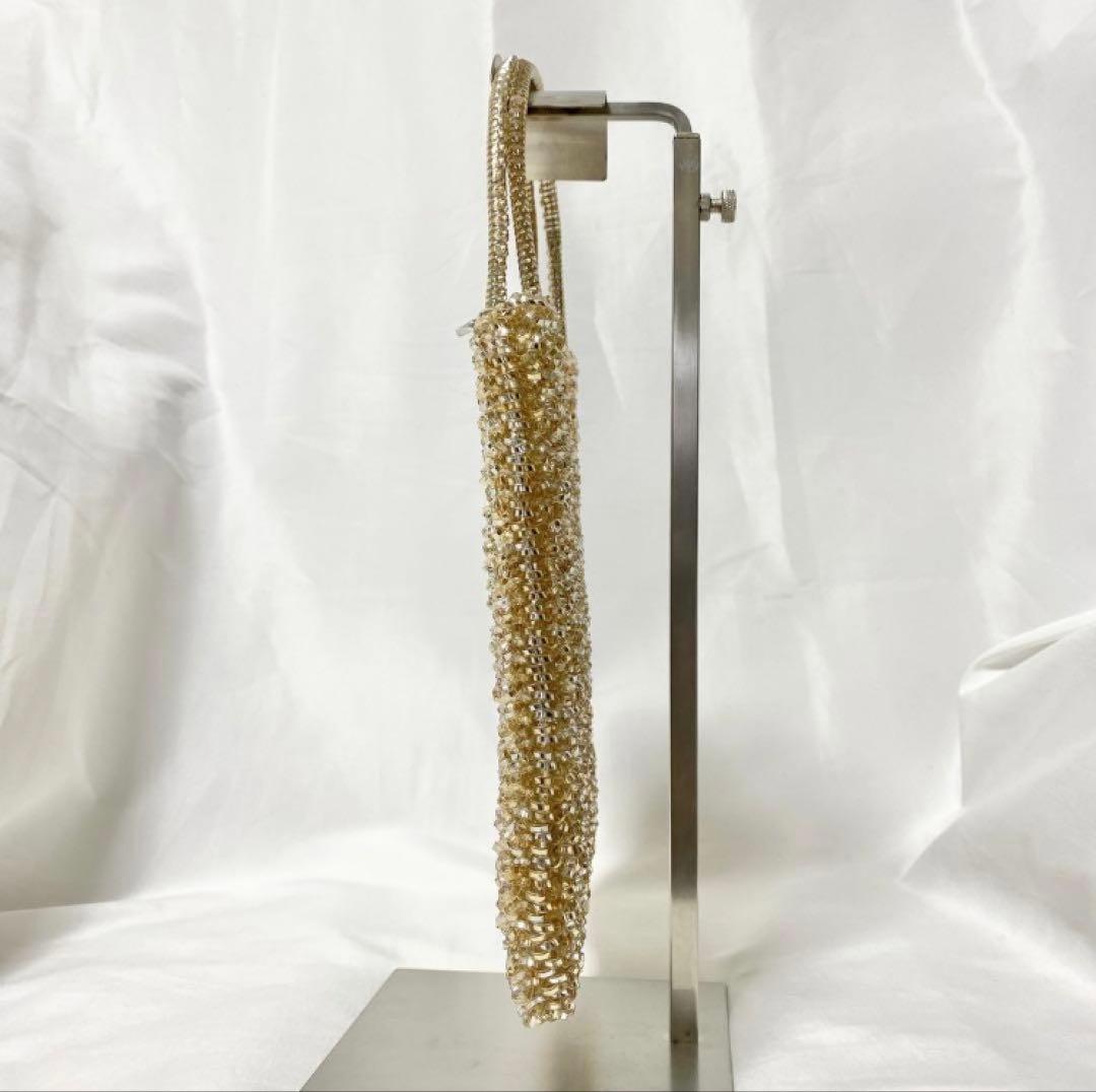 美品　アンテプリマ スクエア ミディアム シルバーゴールド