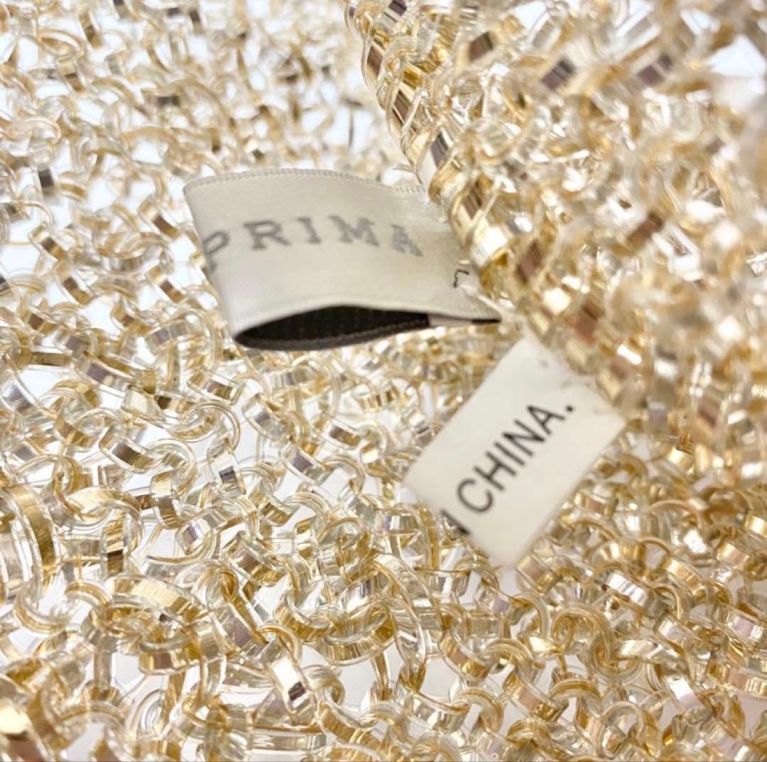 美品　アンテプリマ スクエア ミディアム シルバーゴールド