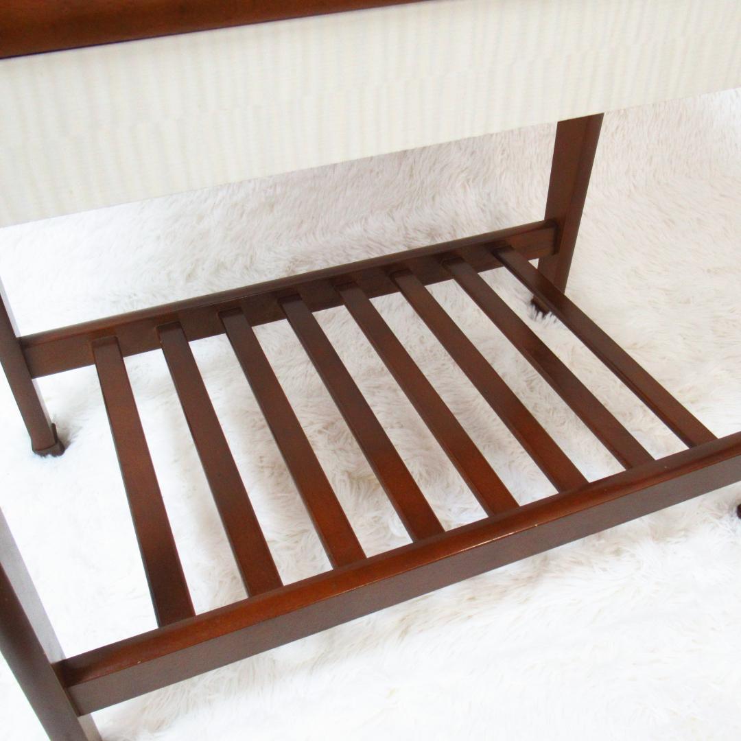 カリモク サイドテーブル コーヒーテーブル 昭和後期 引き出し付き レトロ