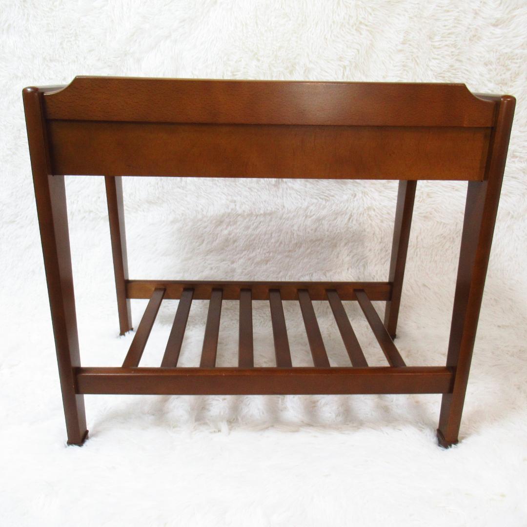 カリモク サイドテーブル コーヒーテーブル 昭和後期 引き出し付き レトロ