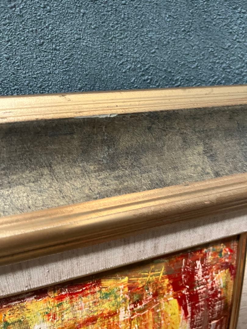 抽象画 インテリア 絵画 油絵 アンティーク 額縁