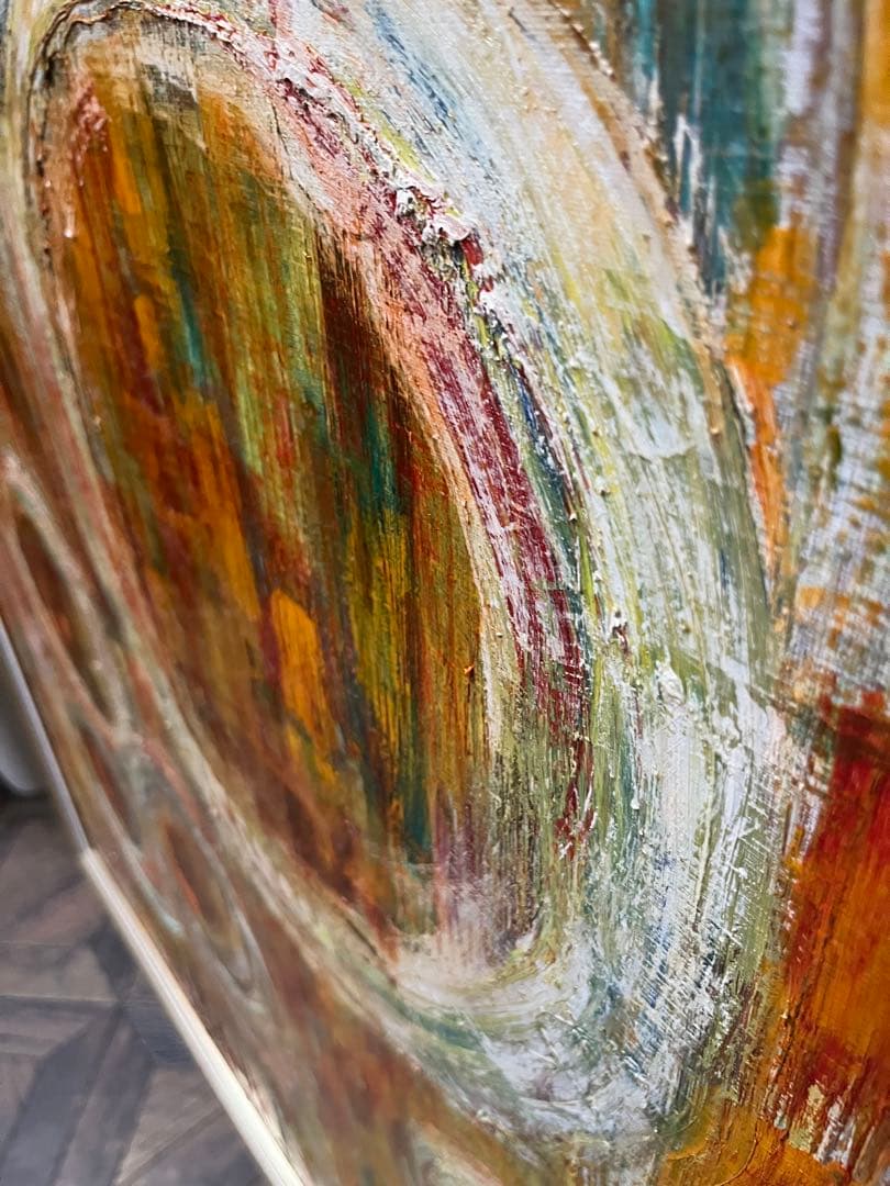 抽象画 インテリア 絵画 油絵 アンティーク 額縁