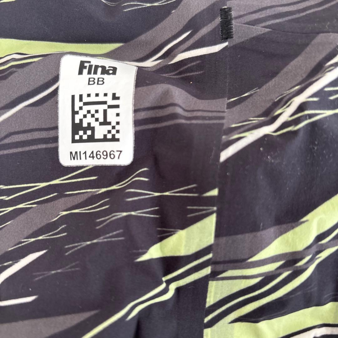 Mizuno 競泳水着 Fina BB ブラック/グリーン