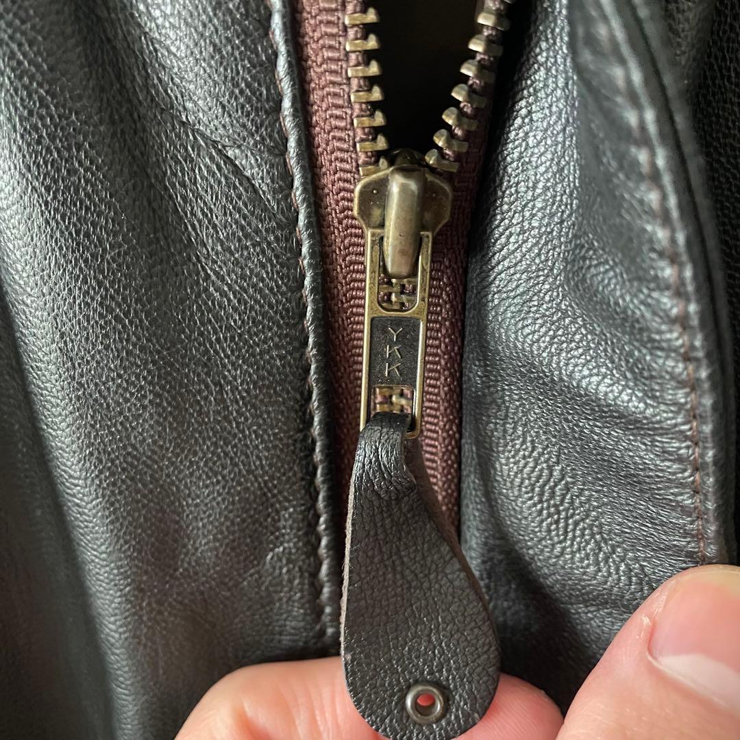 エルエルビーン　７０年代　USA製　レザージャケット　本革　ダークブラウン　美品