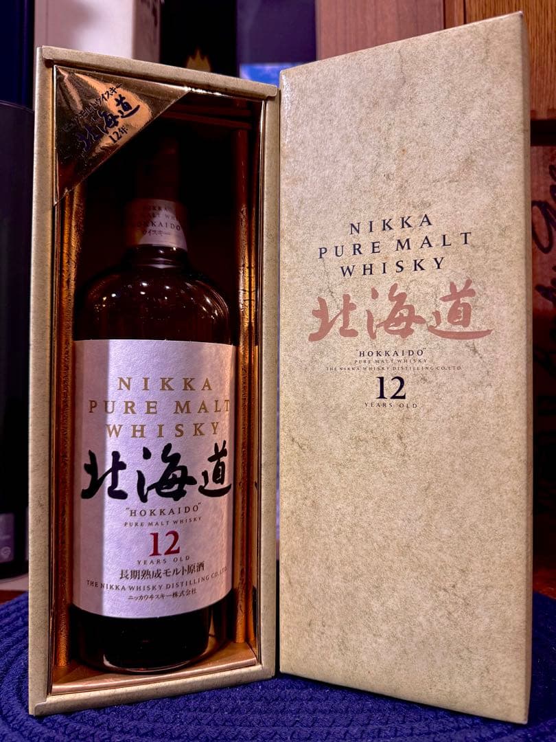 【旧ラベル】ウイスキー ニッカ ピュアモルト 北海道 12年 長期熟成モルト原酒