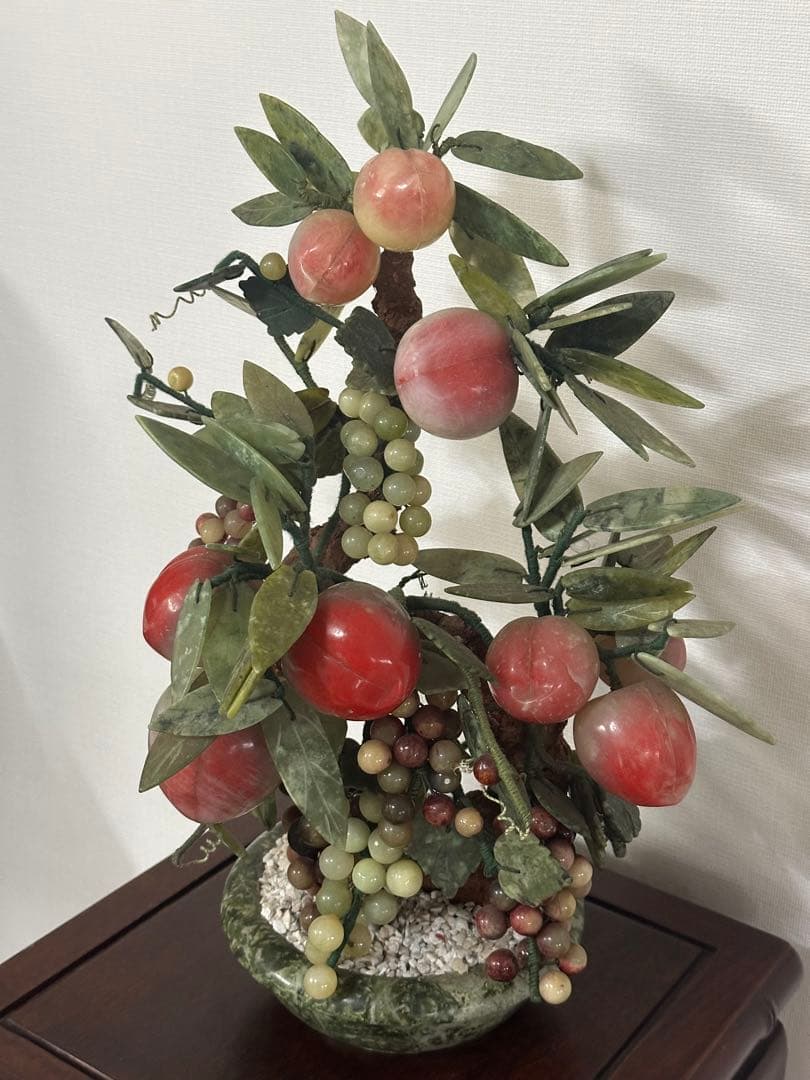 126石製果物の置物