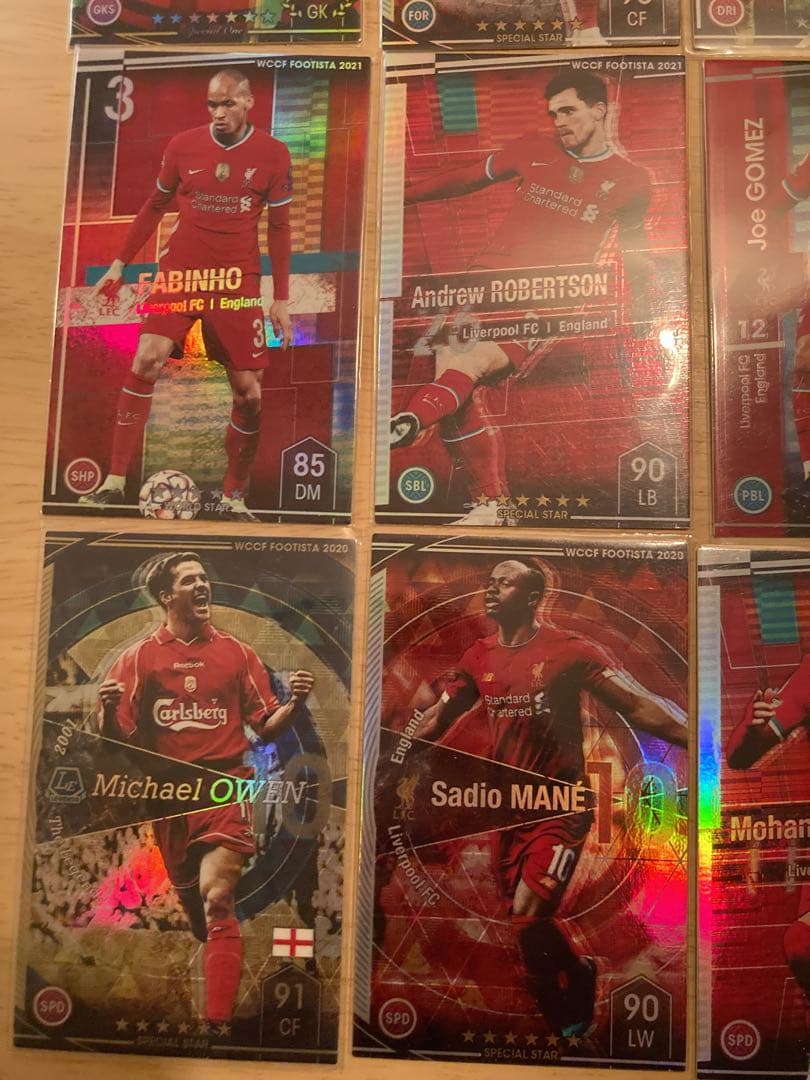 wccf footista リバプール　20枚セット