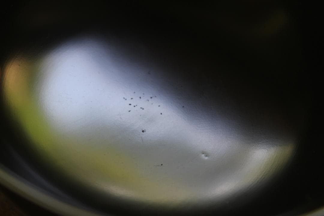 極小傷有！時代黒漆に風情ある朱漆菊文の映えるお椀2点（検輪島塗懐石椀蒔絵椀