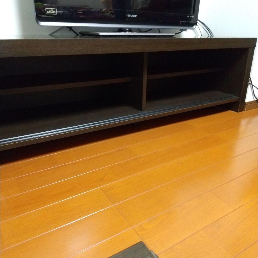 テレビ台 75型もOK 木製 ダークブラウン収納付き3月末頃迄の出品です底値です