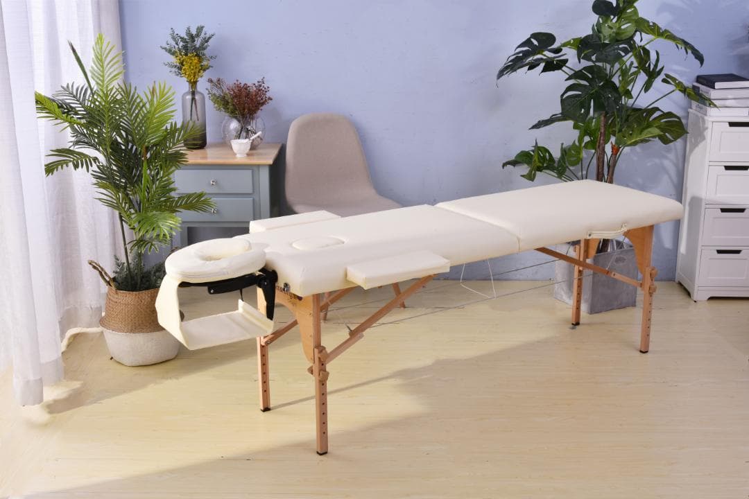 ホワイトマッサージベッド 折りたたみ コンパクト超軽量エステベッドマッサージ台
