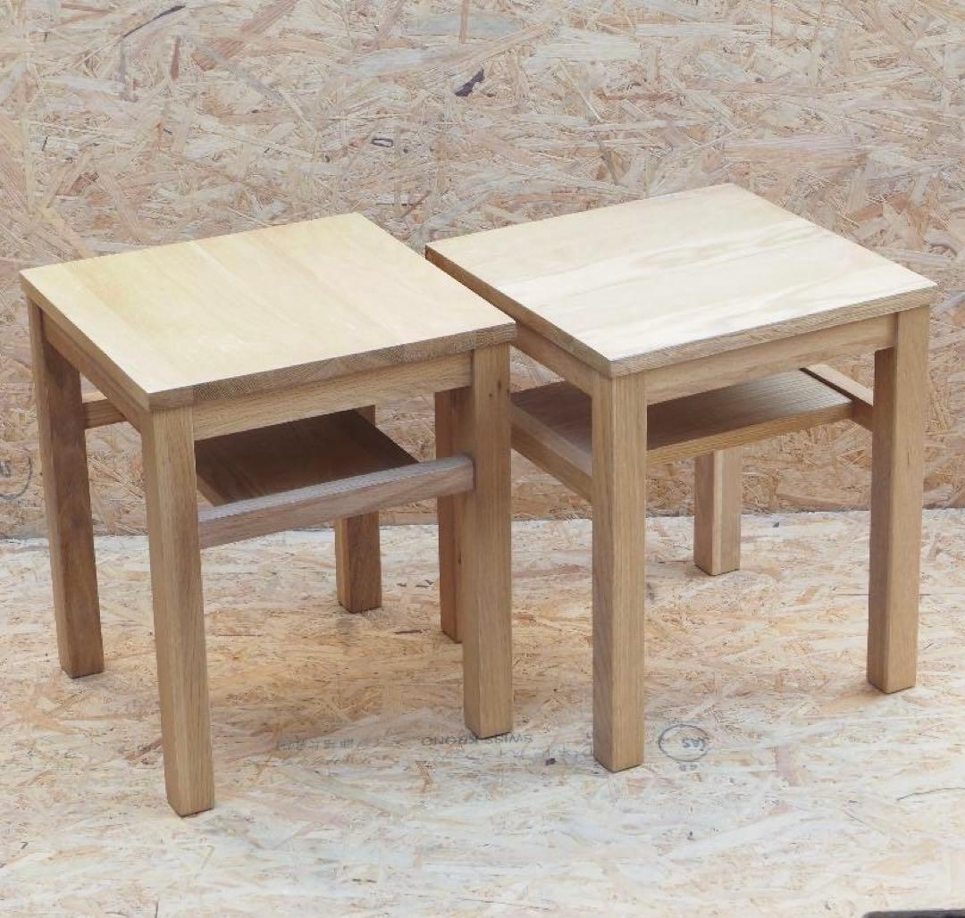 無垢材　スツール　オーク材　2個セット　無印良品？