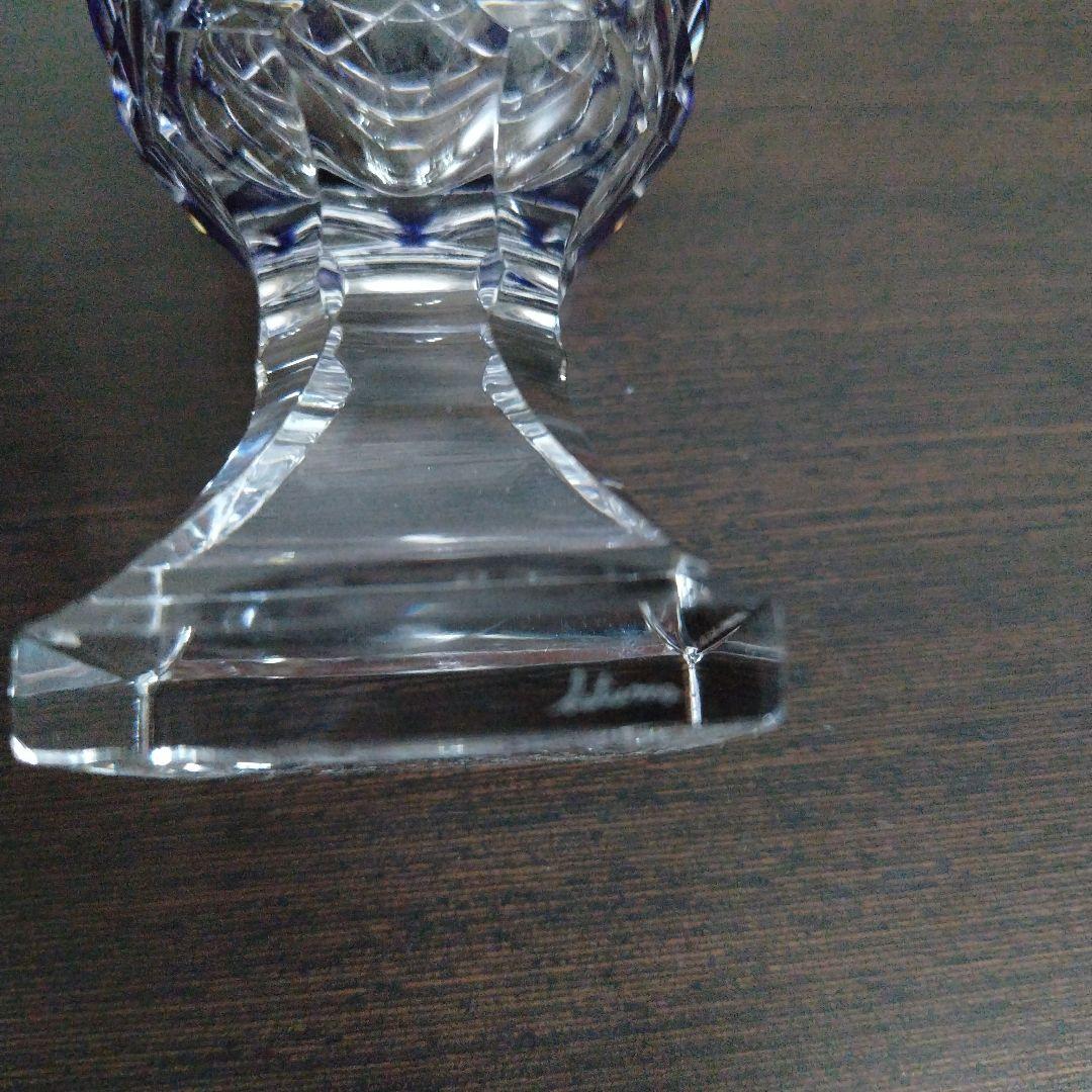 薩摩切子 脚付杯(中)