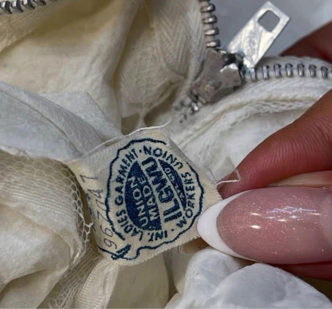 アメリカ産1970sホワイトレースウェディングドレス 花嫁