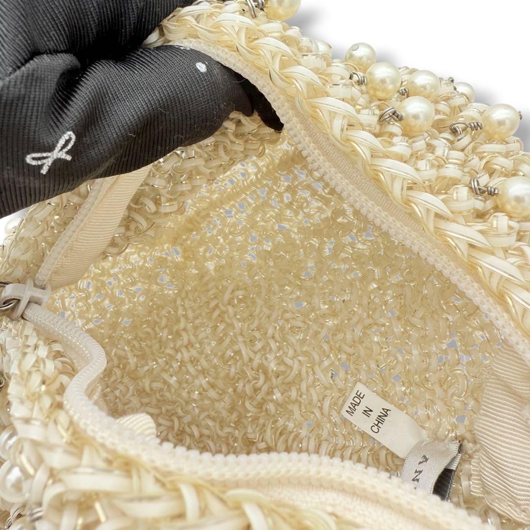 【レア品】アンテプリマ　パール　ワイヤーバッグ パーティーバッグ　ハンドバッグ