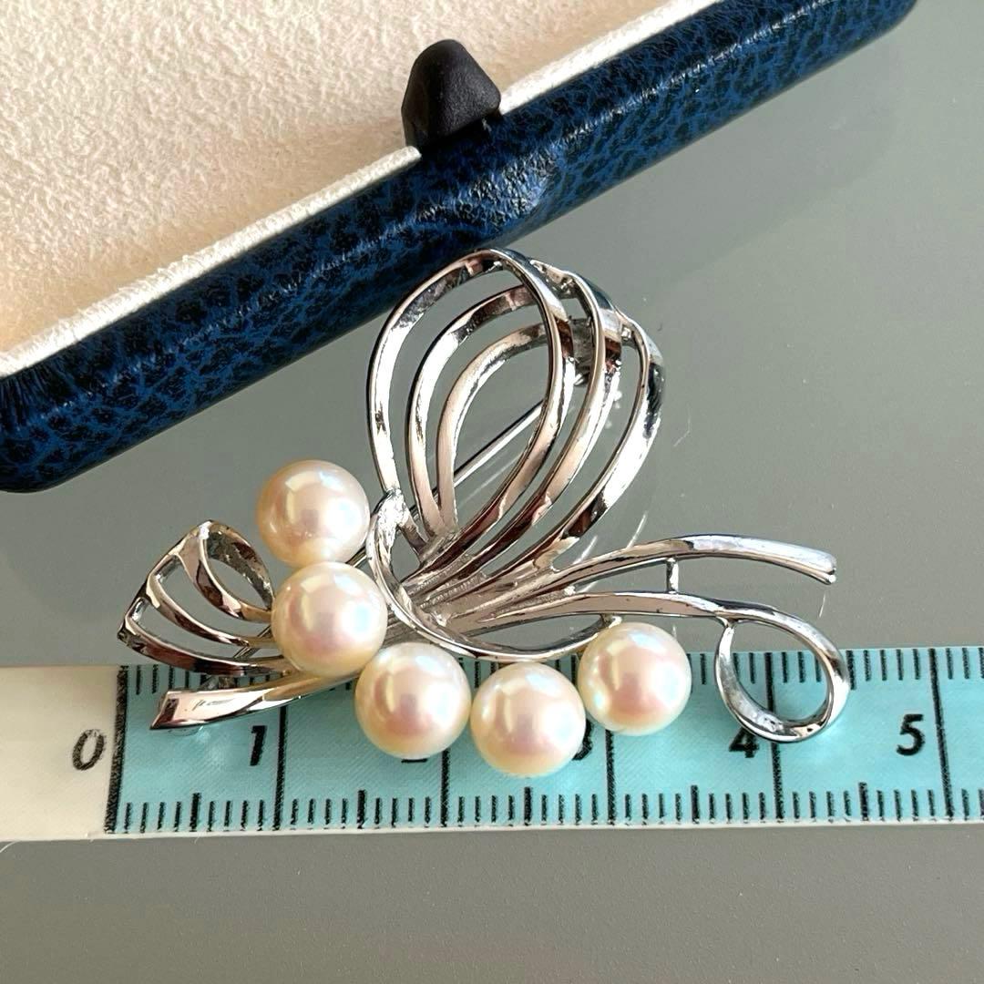 MIKIMOTO アコヤパールブローチ　銀製 皇室御用達　人気廃番