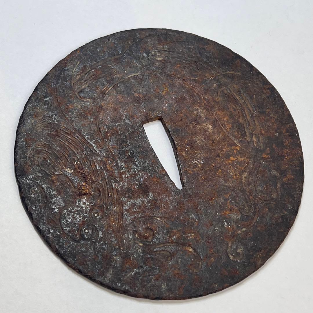 一点もの　鍔　刀装具　日本刀鍔　龍　竜　縁起物　古美術　年代物