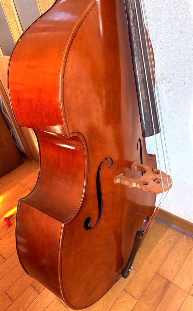 ［至宝・45年物]Chakiウッドベース(コントラバス)京都茶木ビンテージ