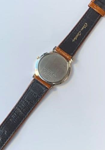 極薄美品スイスセイコークォーツメンズ　★極希少スイスセイコーレザーベルト交換済み