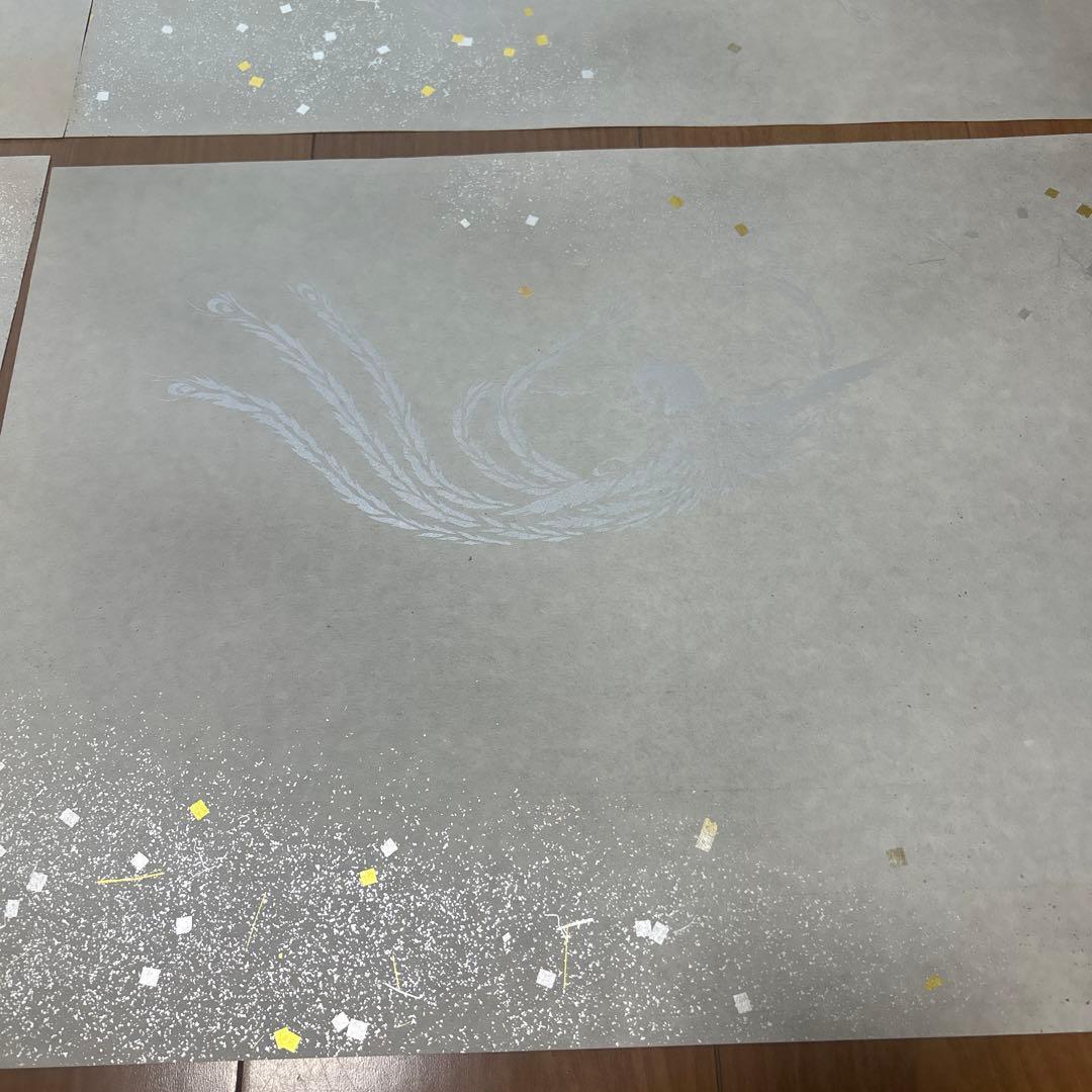 ゲリラ値下！全懐紙 料紙6枚セット 銀の朱雀