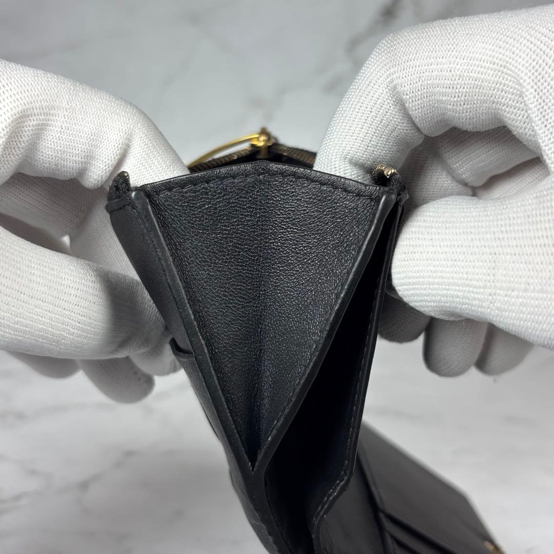 BOTTEGA VENETA ボッテガヴェネタ 二つ折り財布 カセット　ブラック