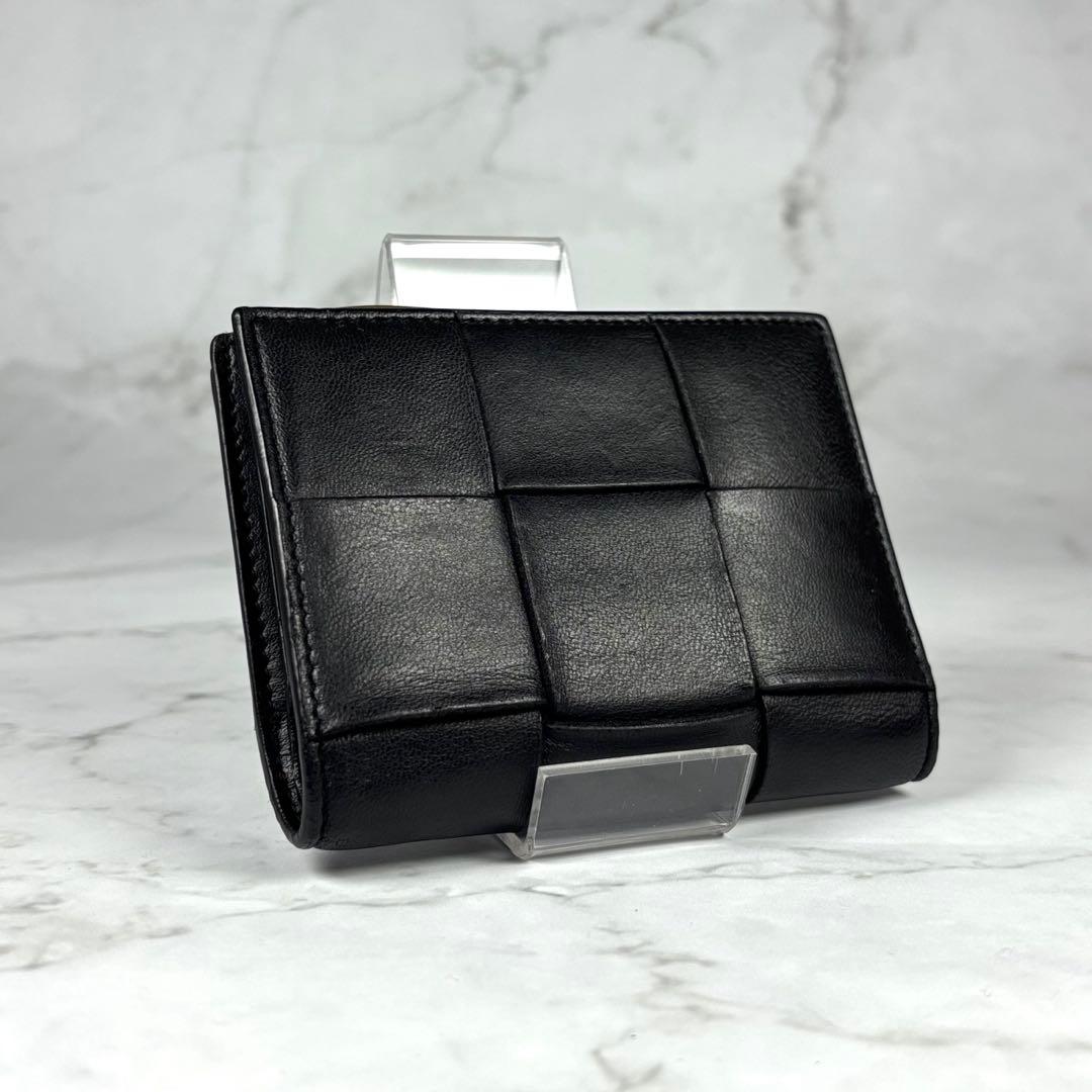 BOTTEGA VENETA ボッテガヴェネタ 二つ折り財布 カセット　ブラック