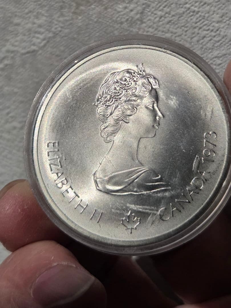 カナダ連邦　モントリオールオリンピック　記念10ドル銀貨　1976