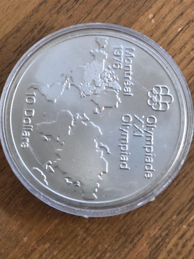 カナダ連邦　モントリオールオリンピック　記念10ドル銀貨　1976