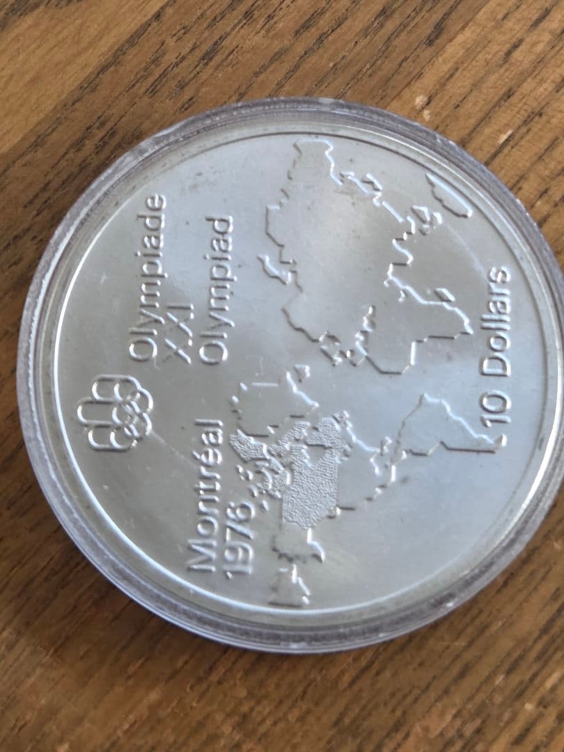 カナダ連邦　モントリオールオリンピック　記念10ドル銀貨　1976