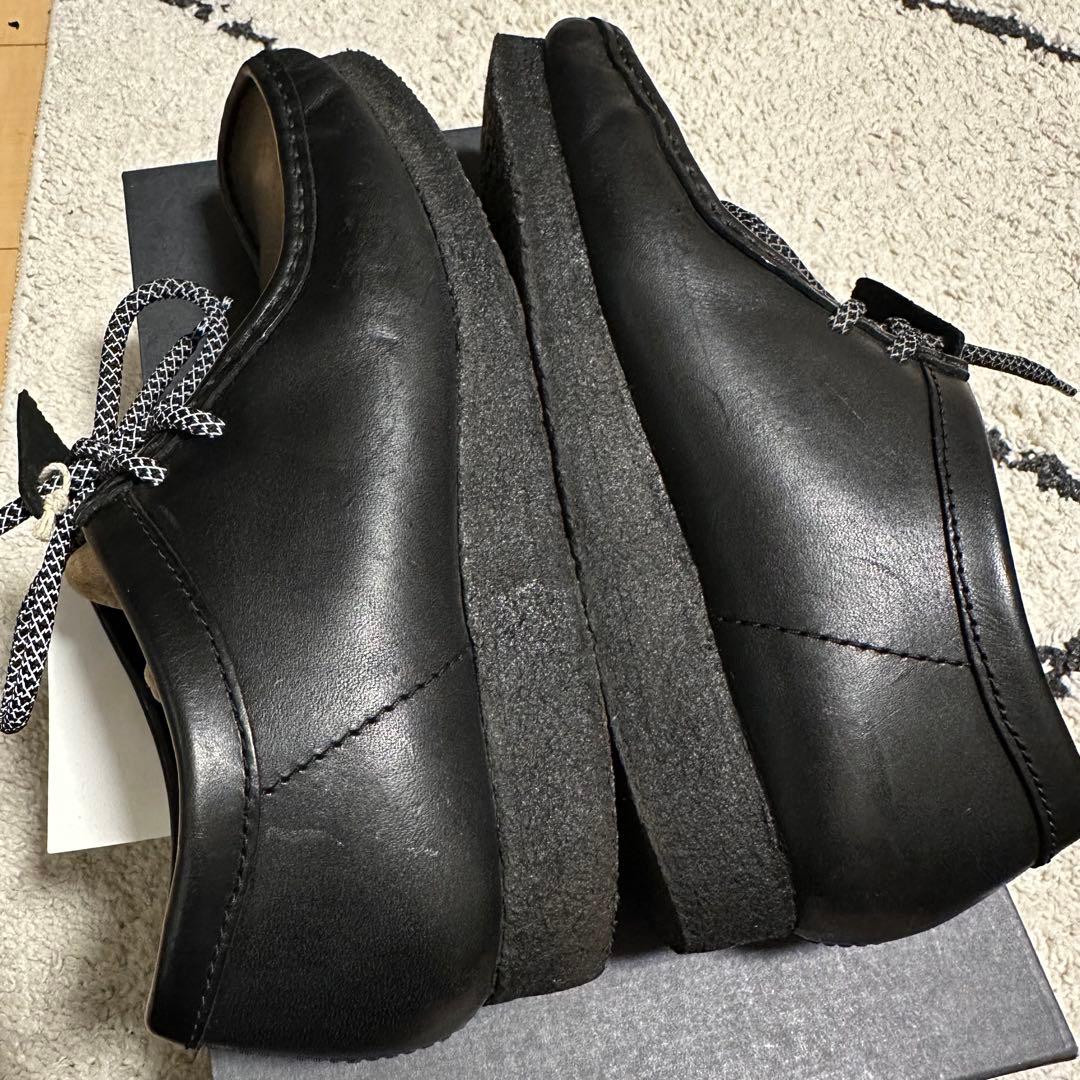 クラークス　ワラビー　オールレザー　ブラック　41 美品