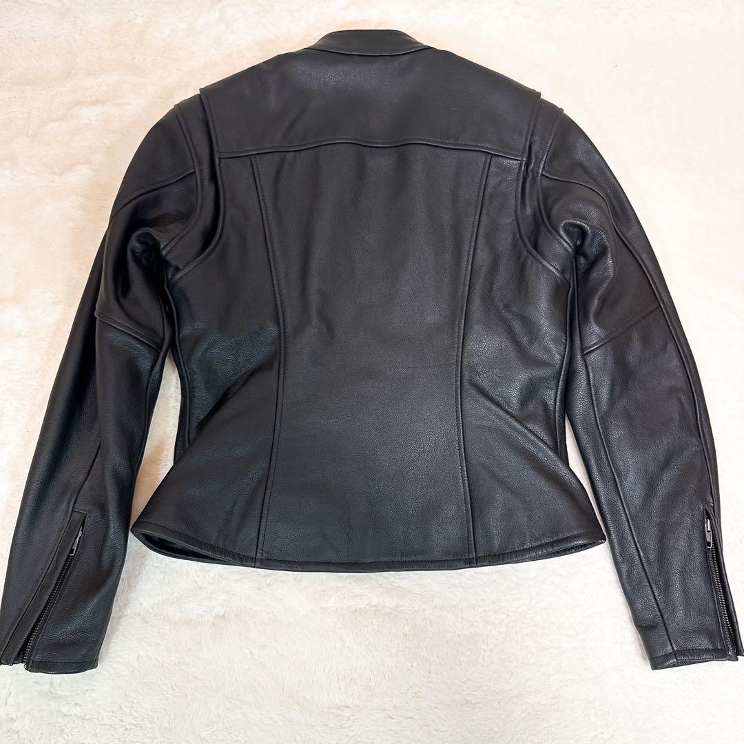 極美品✨ ハーレーダビッドソン シングル ライダース M相当 レザー シボ革 黒