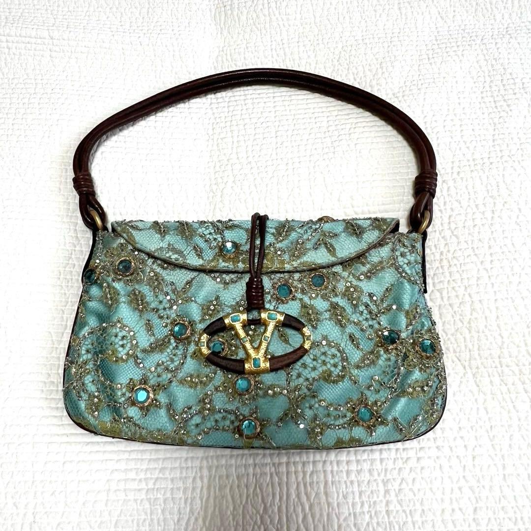 VALENTINO ビジューバッグ　ショルダーバッグ　パーティーバッグ　レース