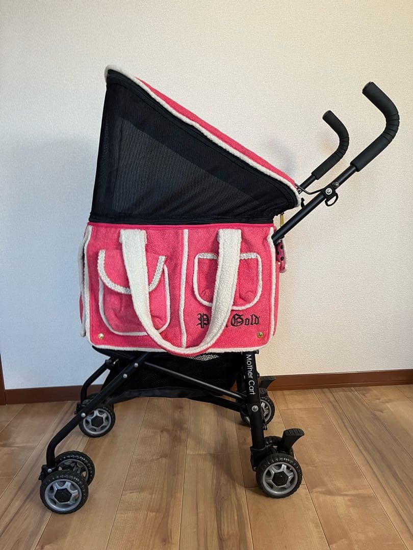 マザーカート ミニバギーパリエロ キャリーカートペットカート ピンクゴールド