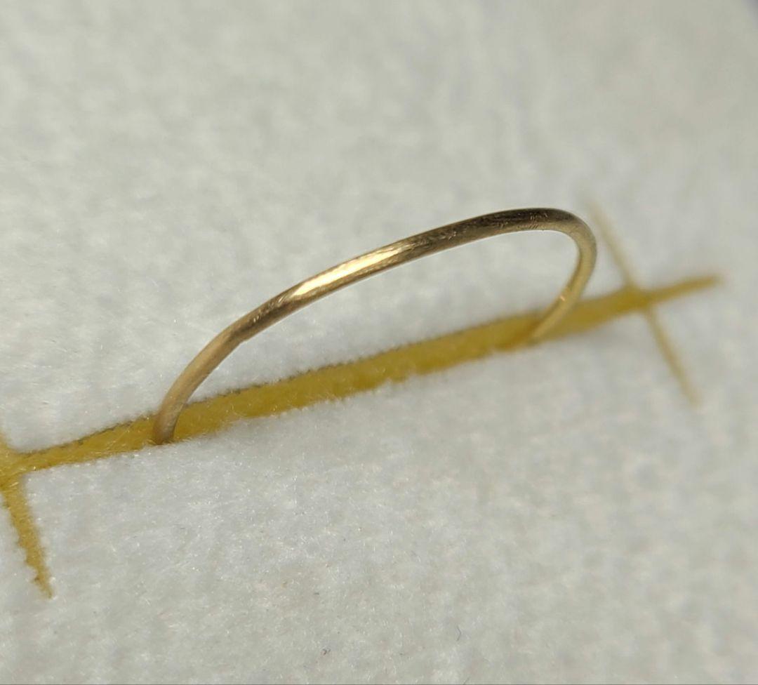 1本でも重ねづけにも可愛いです!!★18金プレーンリング、マット加工★