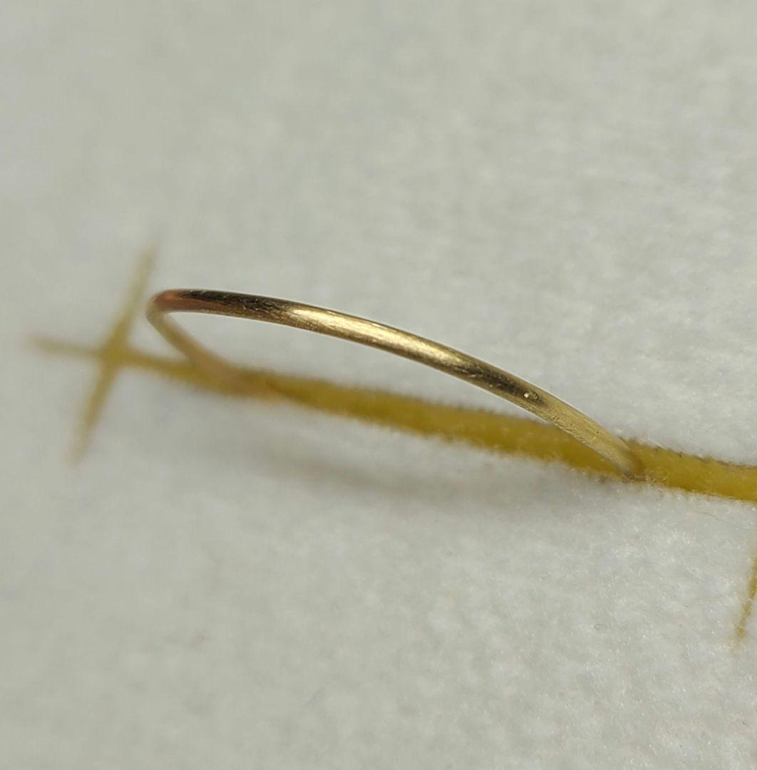 1本でも重ねづけにも可愛いです!!★18金プレーンリング、マット加工★