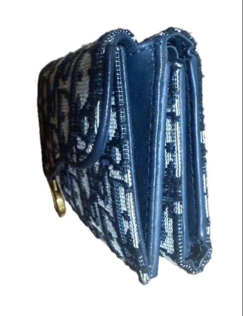 Dior 三つ折り財布 ネイビー