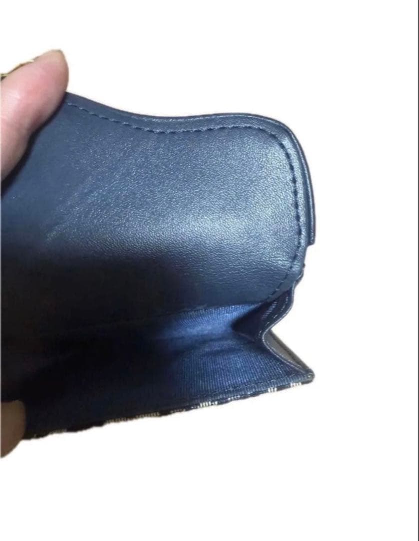 Dior 三つ折り財布 ネイビー