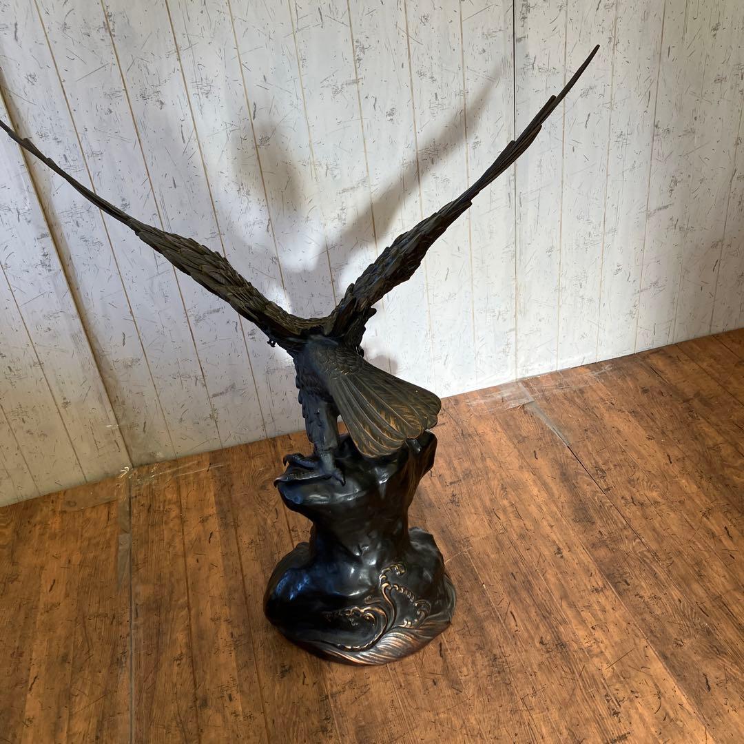 昭和レトロ アイアン 鉄製 鋳物 鷲 イーグル 置物 オブジェ インテリア