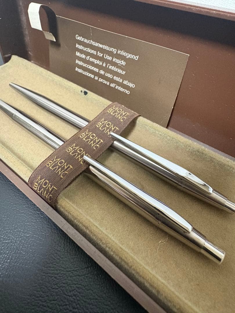 MONT BLANC ノブレスボールペン　シャーペンセット　シルバー